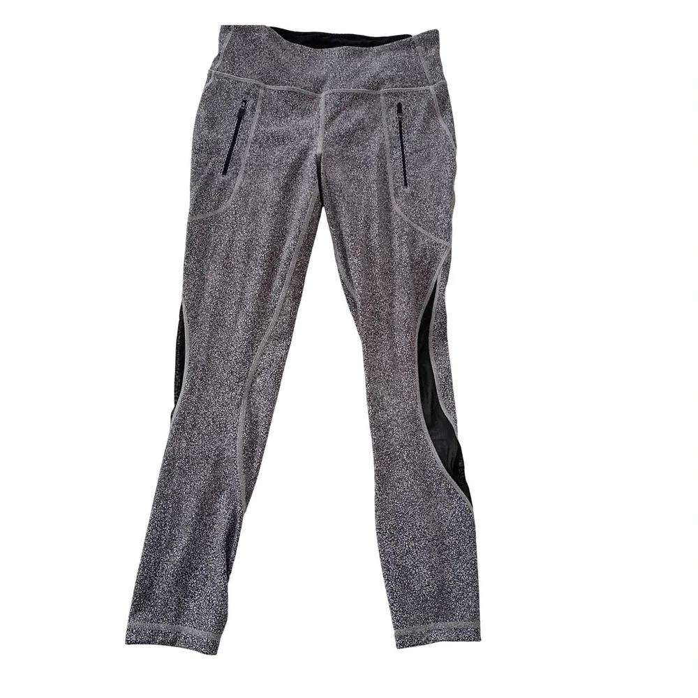 Lululemon Speed Up Tight High Rise Running 7/8 Leggings Mesh Zip Pocket Size 8 - Picture 2 of 15